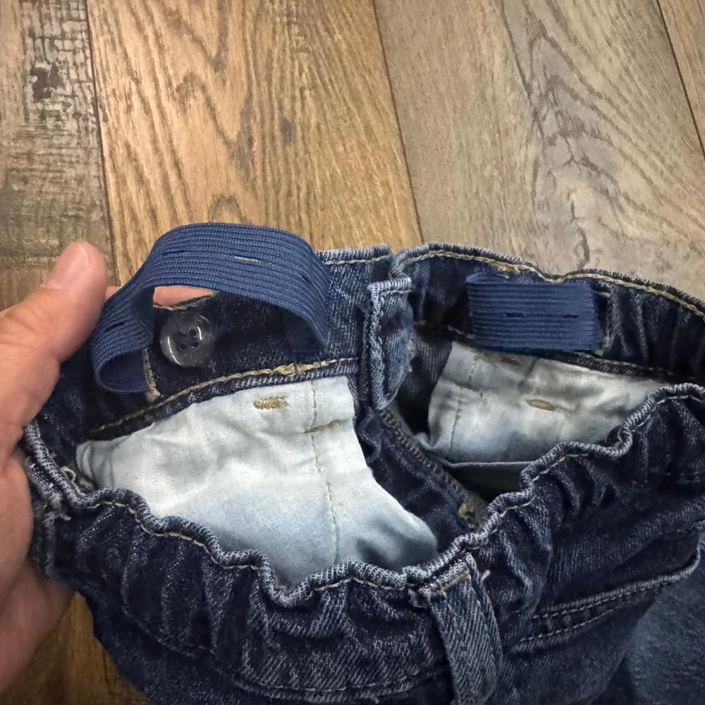 Old Navy Boys 5T Jeans Bundle Baggy Carpenter & Straight Leg Blue Denim 2 Pack